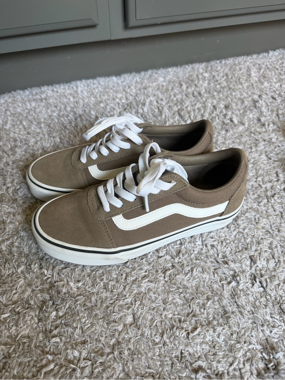 Vans Old Skool Sneakers in Brown and White